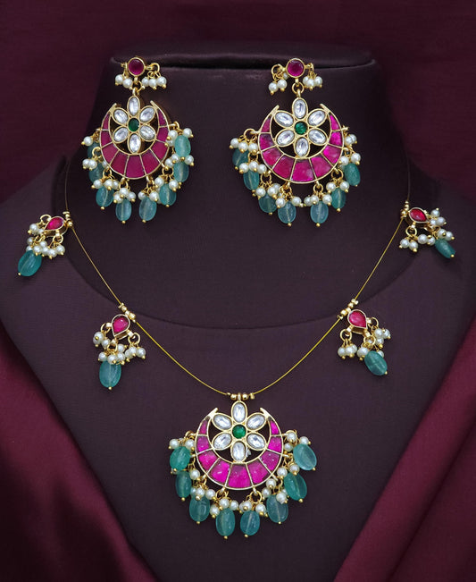 Real jadau invisible chain vt earrings